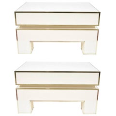 Pair of Alain Delon for Maison Jansen Nightstands 1