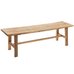 Rustic Elm Wood Bench--Three Available