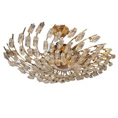 Oval Moderne Fixture with Glass Insets