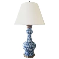 17th Century Blue and White Delft Lamp