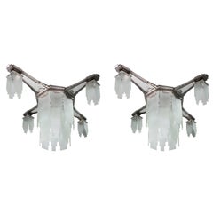 Vintage Pair of Large Ceiling Lights, Art Deco Period