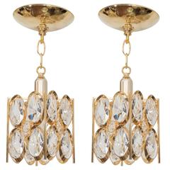 Petite Brass and Crystal Pendants 5