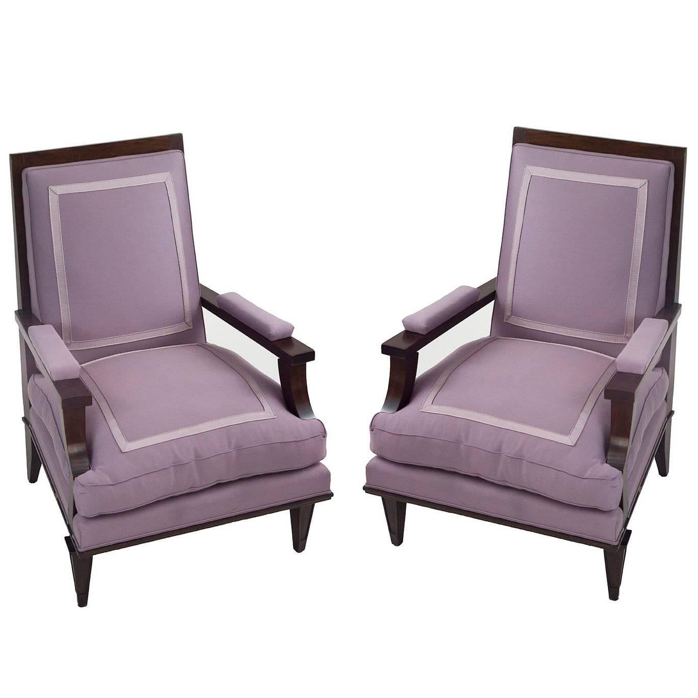 Pair of André Arbus Armchairs For Sale