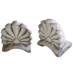 Impressive Pair of American Neoclassical Style Pottery Architectural Anthemions 8