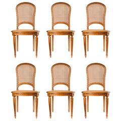 Six Louis XVI Style Dining Chairs