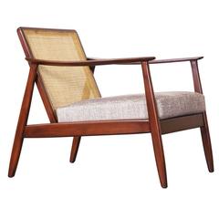 Folke Ohlsson Lounge Chair with Cane Backrest for Dux