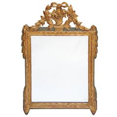 Northern French, Late 18th Century Painted and Giltwood Mirror, circa 1780