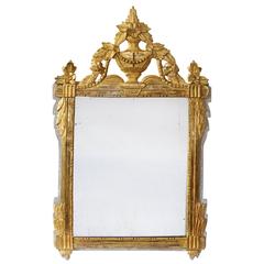 French Late 18th Century Provencal Painted and Giltwood Mirror, circa 1780