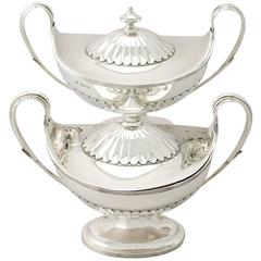 Sterling Silver Tureens - Adams Style - Antique
