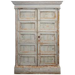 French Directoire Dry-Scraped Painted Cupboard, circa 1790