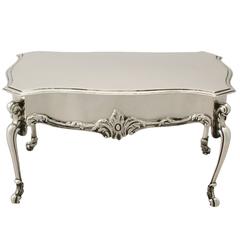 Sterling Silver 'Card Table' Jewelry Box, Antique Edwardian 9
