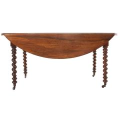 Antique French 19th Century Cherry Drop-Leaf Table