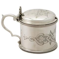 Sterling Silver Mustard Pot by Edward and John Barnard, Antique Victorian 9