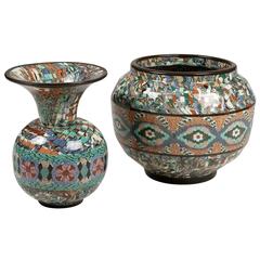 Two Mosaic Vases by Gerbino