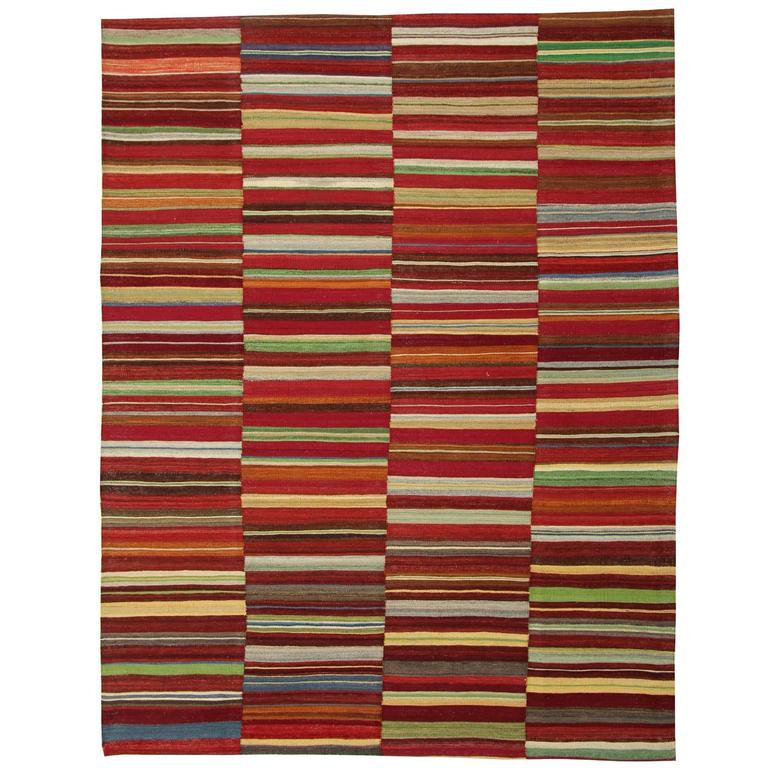 Red Striped Kilim Rugs For Sale at 1stdibs