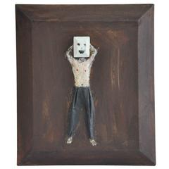 Nicolas Africano, Mixed-Media Relief from the "Lost Boy" Series, circa 1986