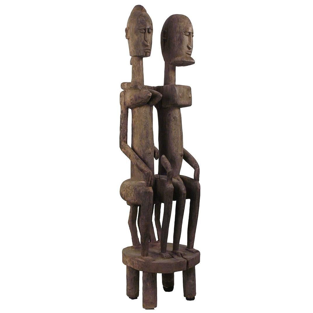 Seated Couple of Ancestors, Dogon People, Mali For Sale