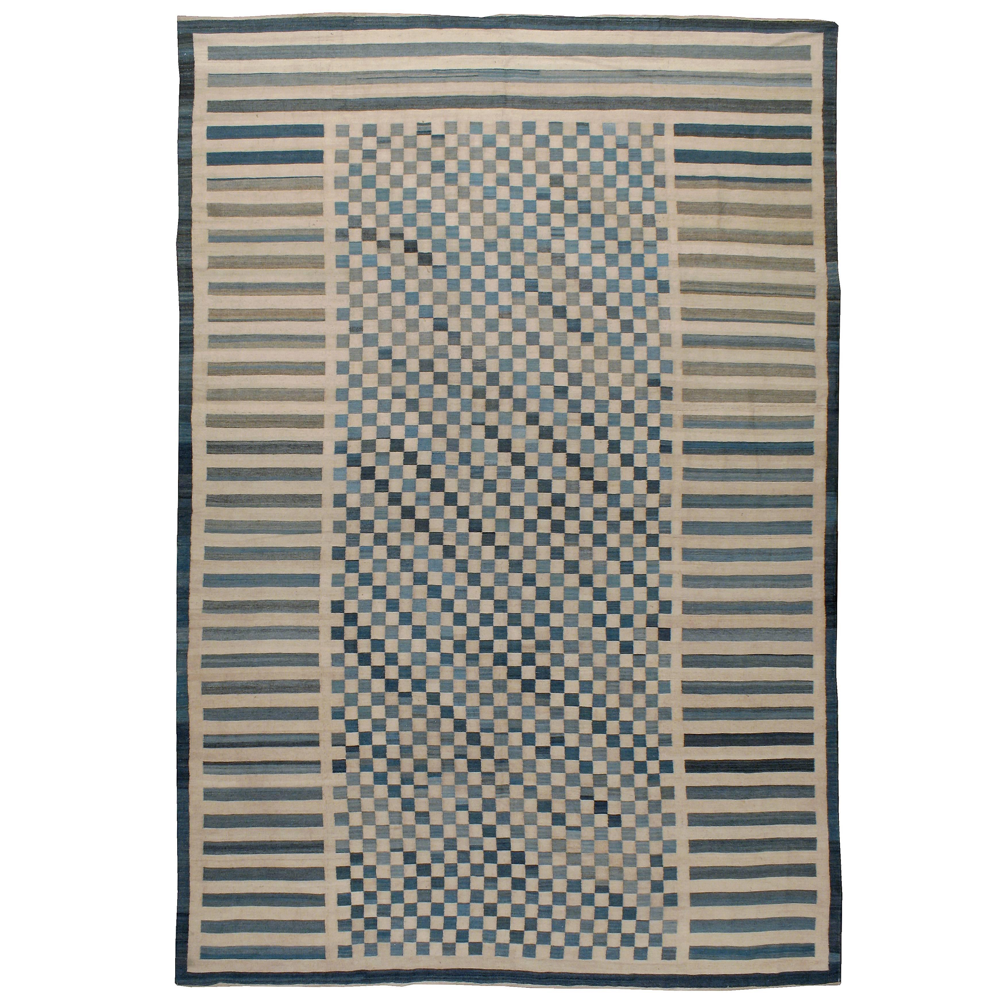 Modern Persian Flat-Weave Rug