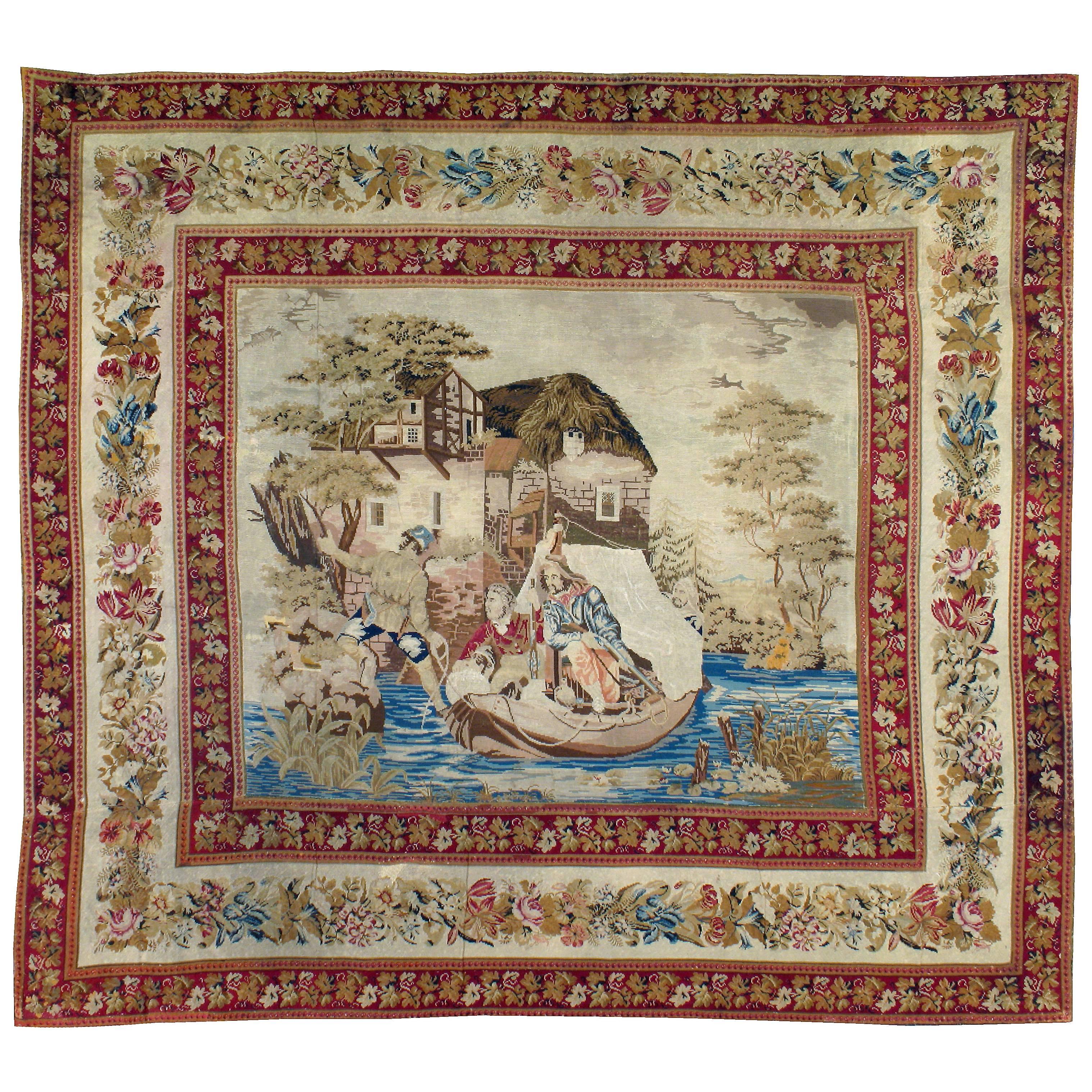 Antique European Tapestry For Sale