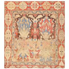 Antique 17th Century Smyrna Turkish Oushak Rug 7