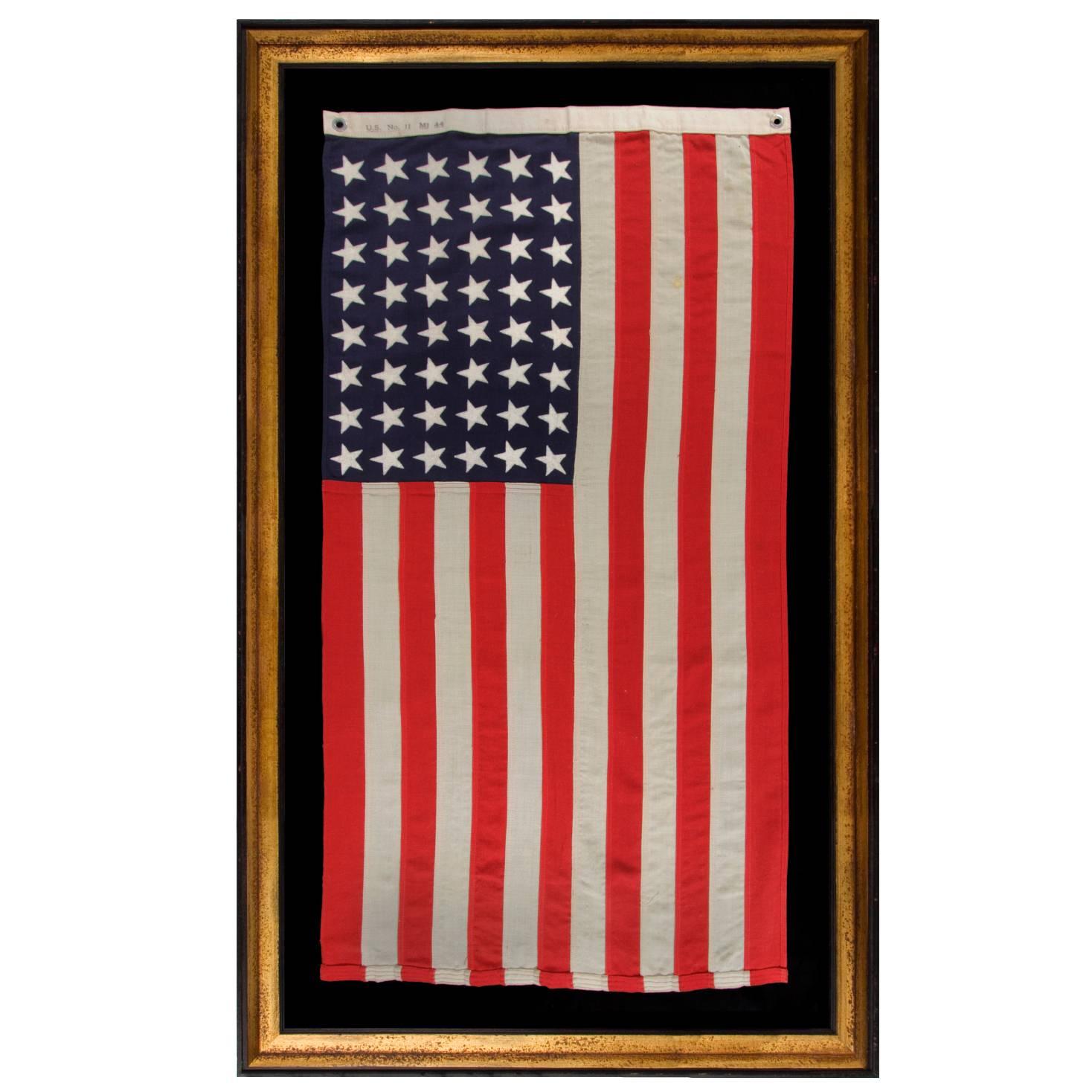48 Star, U.S Navy Small Boat Ensign Flag, Made At Mare Island California