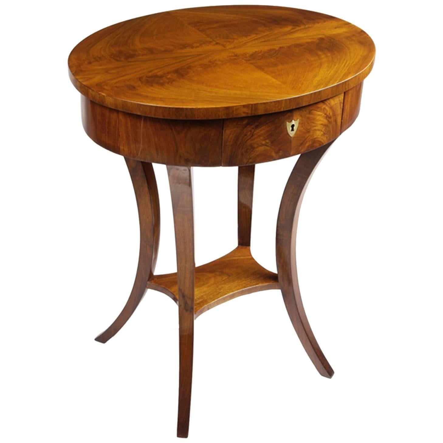 Biedermeier Single-Drawer Occasional Table For Sale