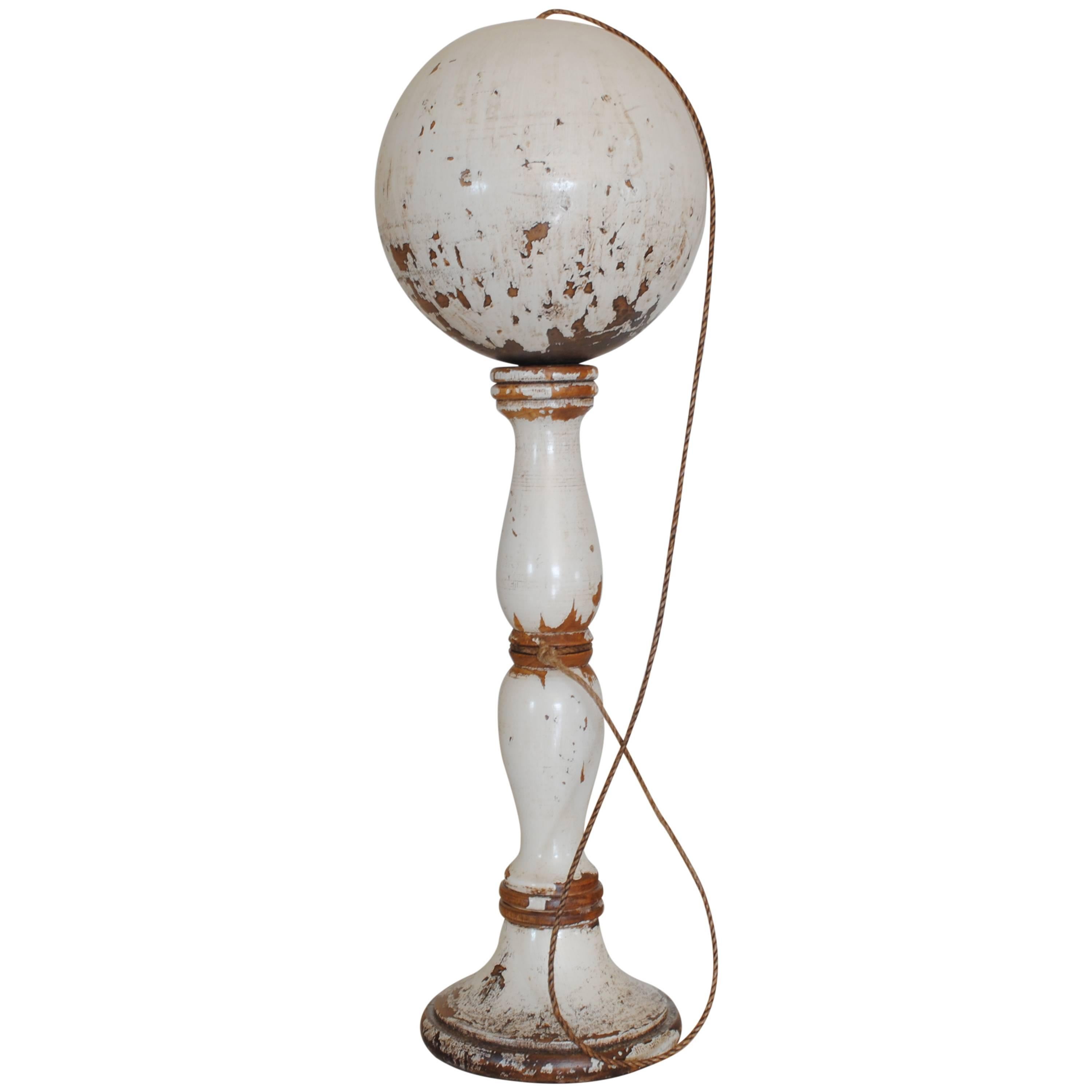 French Louis Philippe Turned and Painted Wood Bilboquet, Mid-19th Century