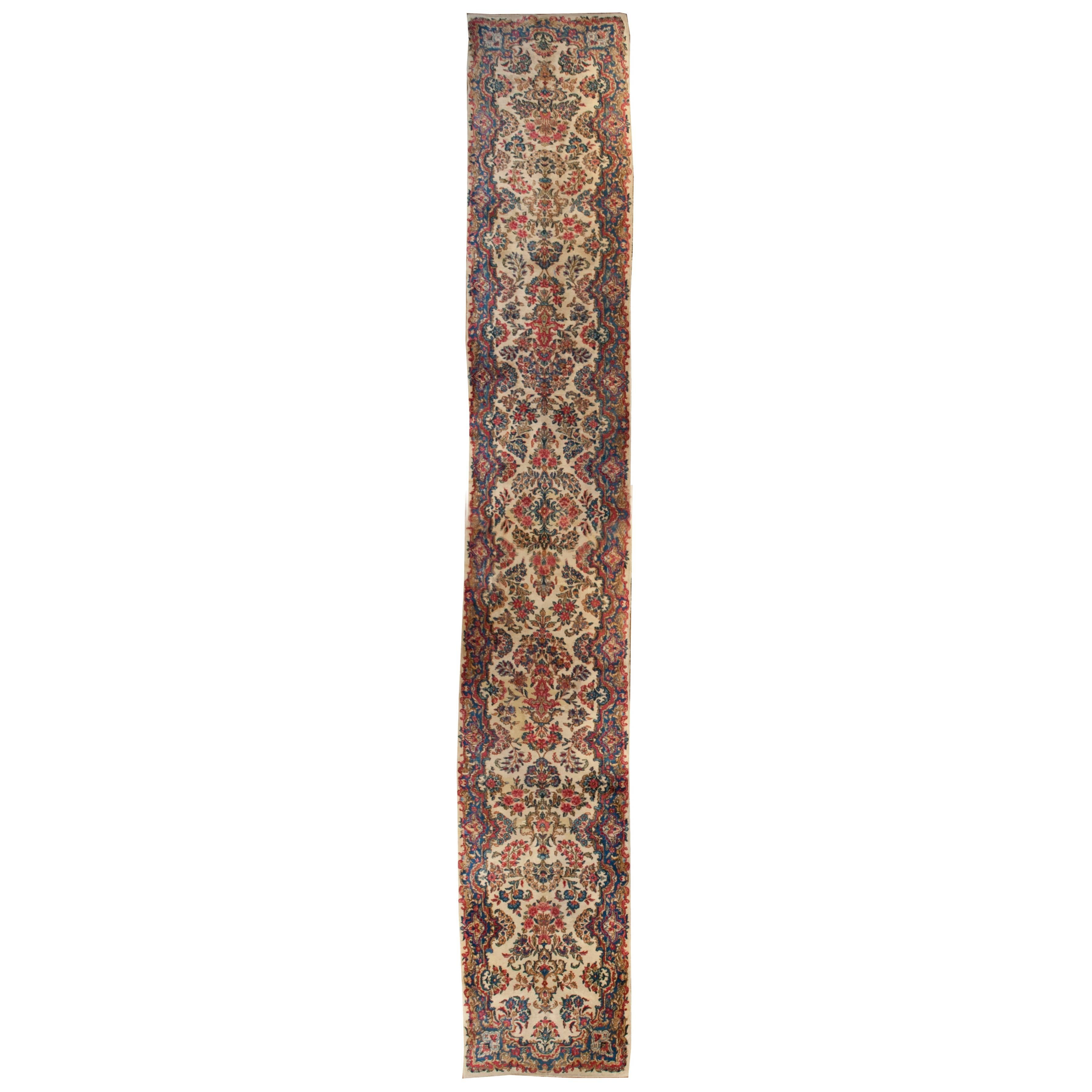 Early 20th Century Kirman Runner For Sale