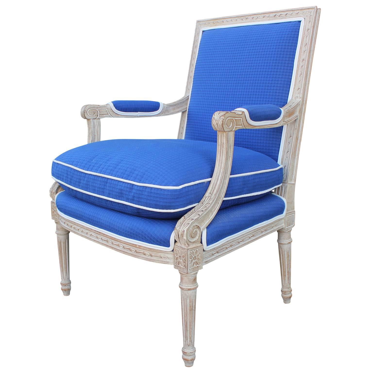 Louis XVI Style Lounge Chair at 1stDibs
