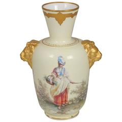 Antique 1880 Extremely Fine Crown Derby Cabinet Vase, Artist Signed