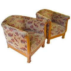 Antique Swedish Biedermeier Lounge Chairs