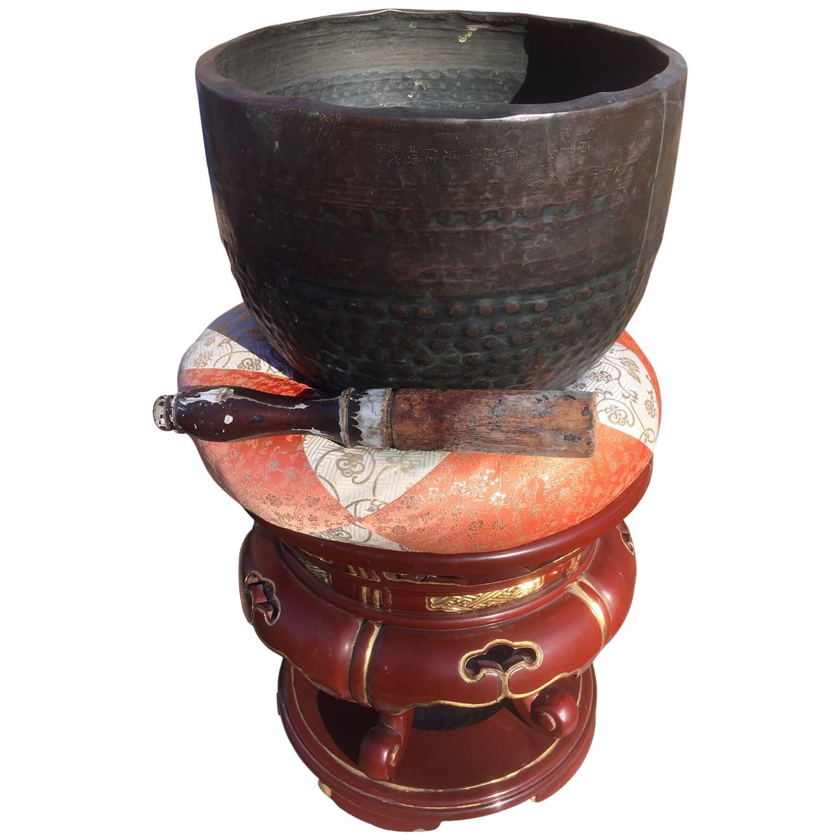 Japan Big Bronze Antique Meditation Bell, Serene sound guaranteed to please you!