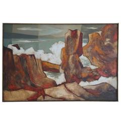 1960s Oil Painting by Darwin Musselman