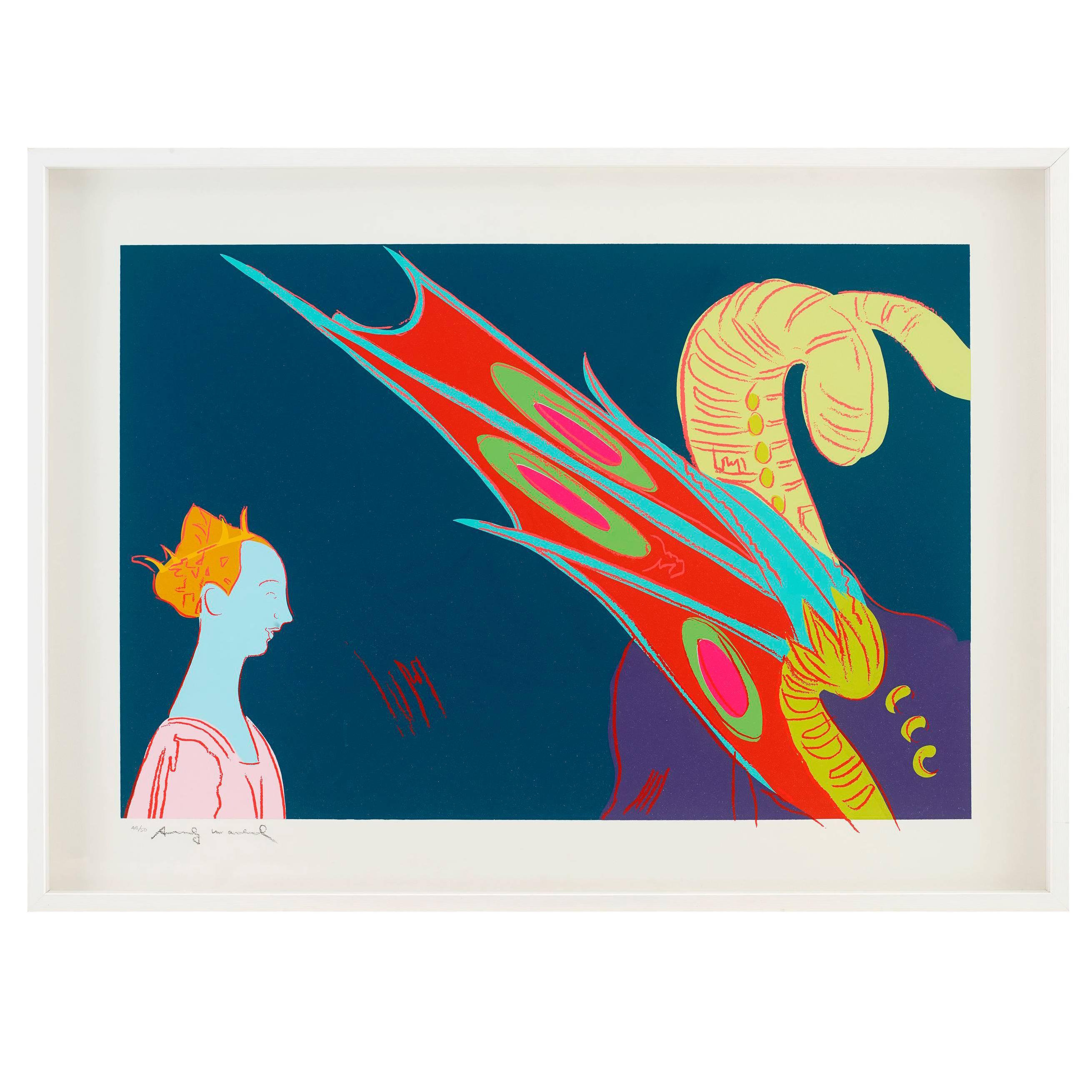 Andy Warhol, 'St. George and the Dragon' Signed Coloured-Screen Print For Sale