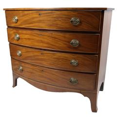 Late 18th Century Mahogany Bowfront Chest of Drawers