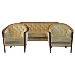 1960s Danish Mahogany Horseshoe Three-Piece Suite by Andersson