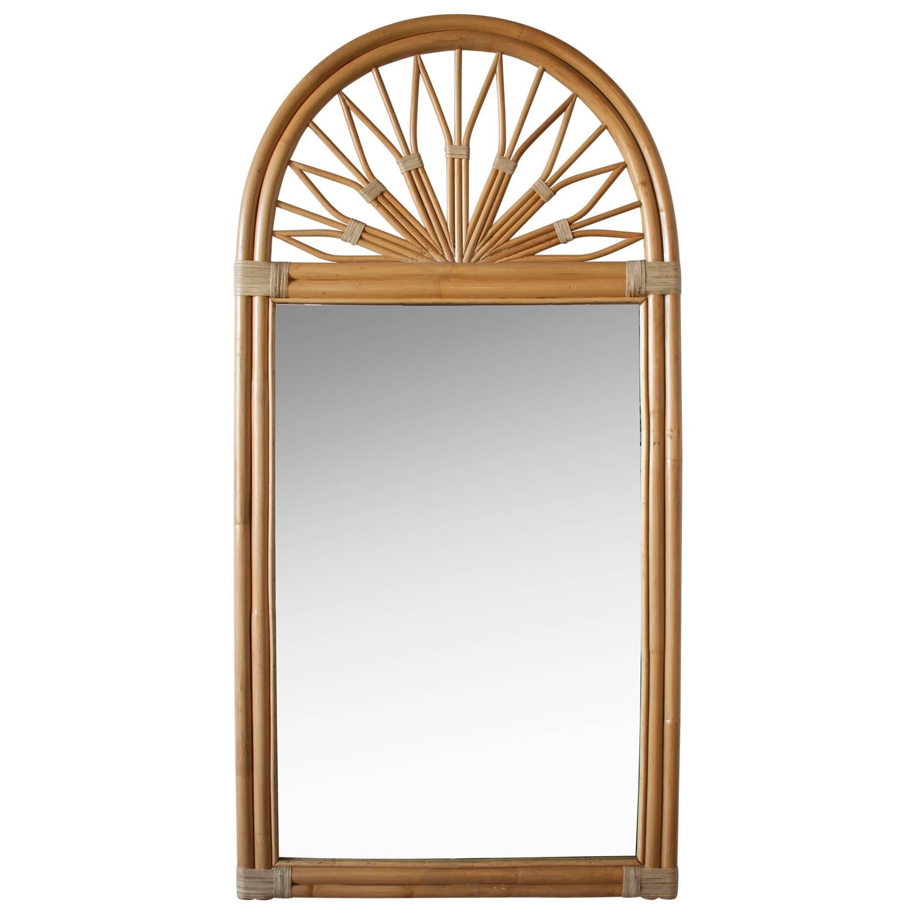 1960s Bamboo Frame Mirror