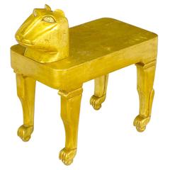 Carved and Giltwood Jaguar Table by Diseno Caaesa