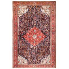 Oversize Antique Persian Heriz Serapi Rug 9
