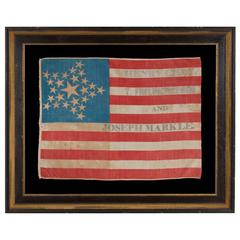 26 Star, 1844 Presidential Campaign Flag for Clay, Frelinghuysen and Markle
