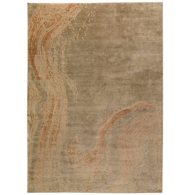 Contemporary Abstract Area Rug in Silk 10x14 For Sale at 1stDibs