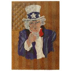 Retro  Folk Nail Art "Uncle Sam"