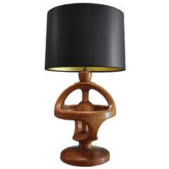 Mid-20th Century Wood Mold Lamp 5