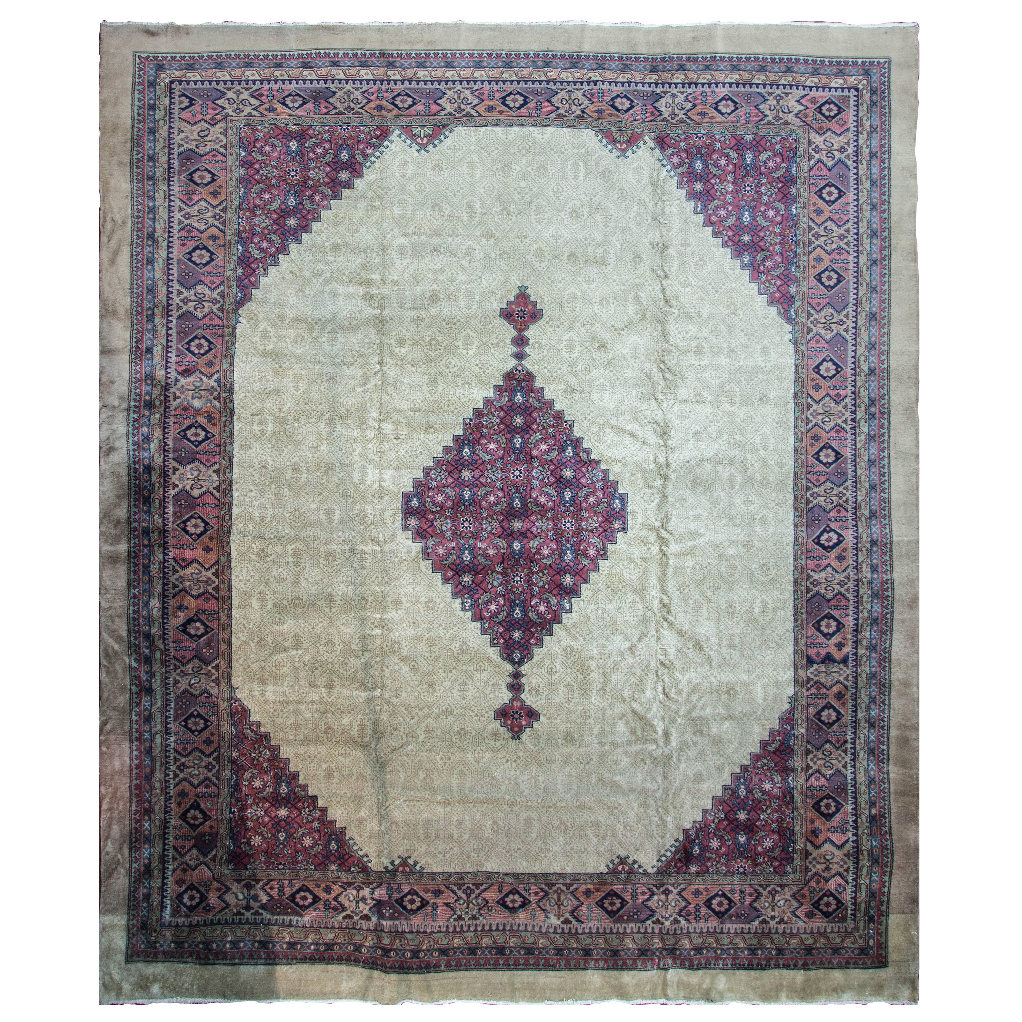 Antique Turkish Serab Carpet