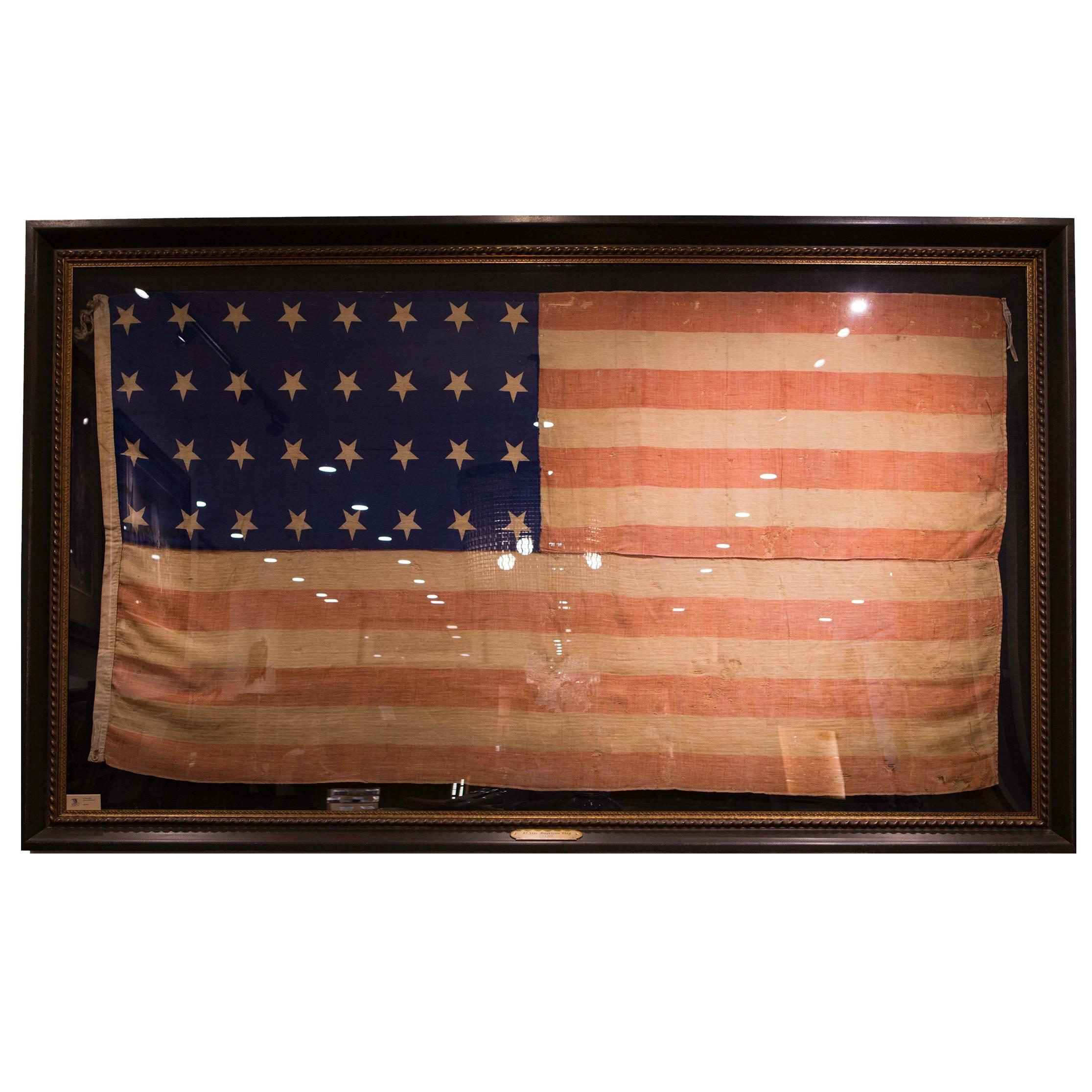 32-Star Pre-Civil War American Flag, circa 1858