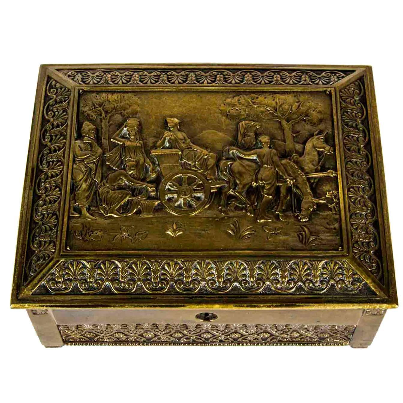 German Vintage Brass Box at 1stdibs