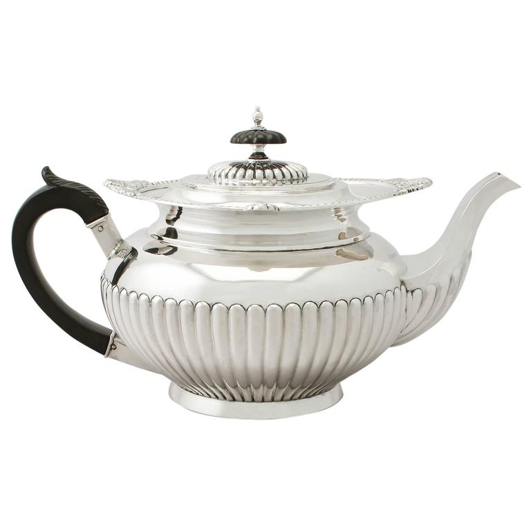 Sterling Silver Teapot, Antique Edwardian at 1stDibs