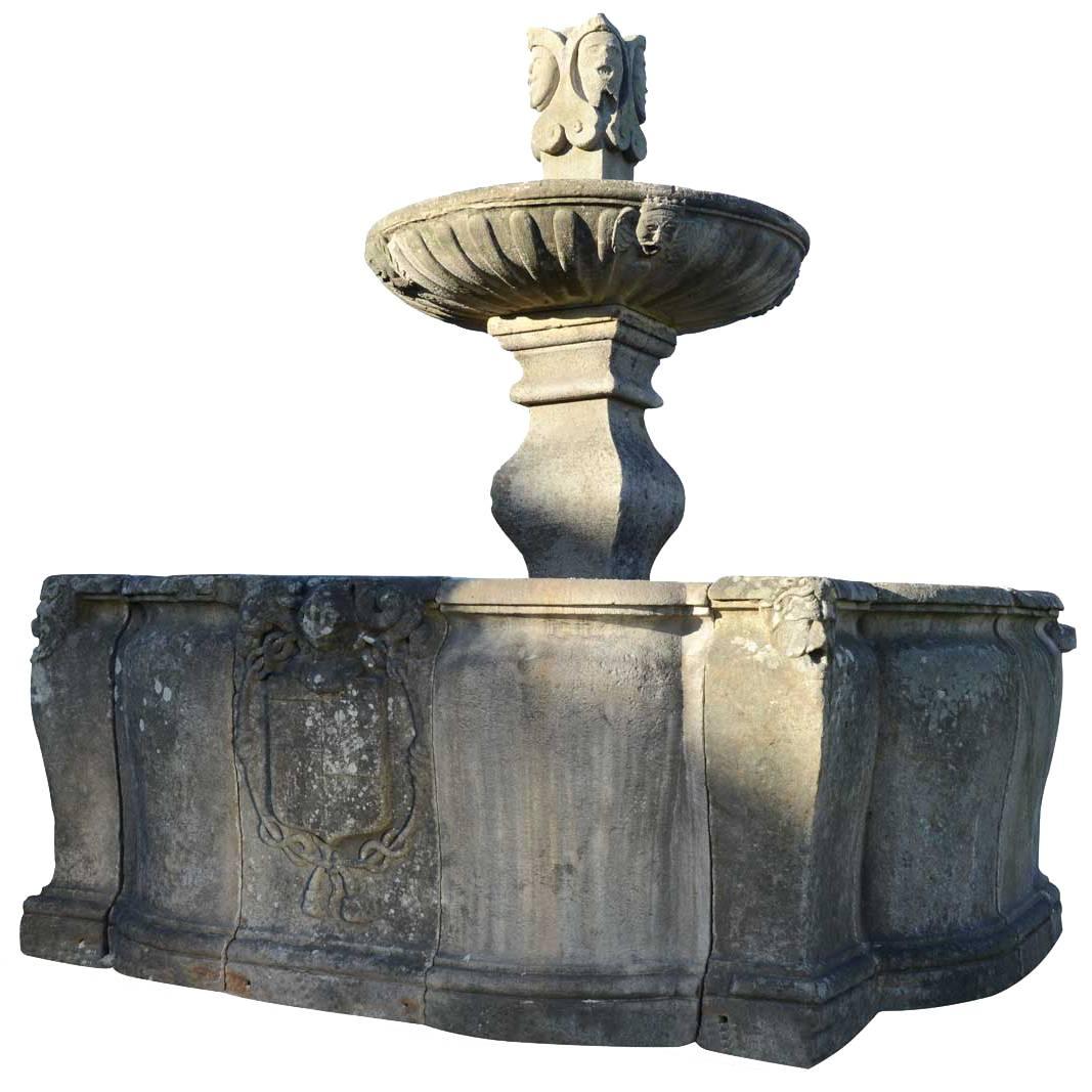 Rare Ceremonial Stone Fountain, 17th Century For Sale