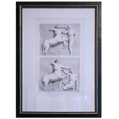 Printed Etching of Greek Figures by Thomas Baxter