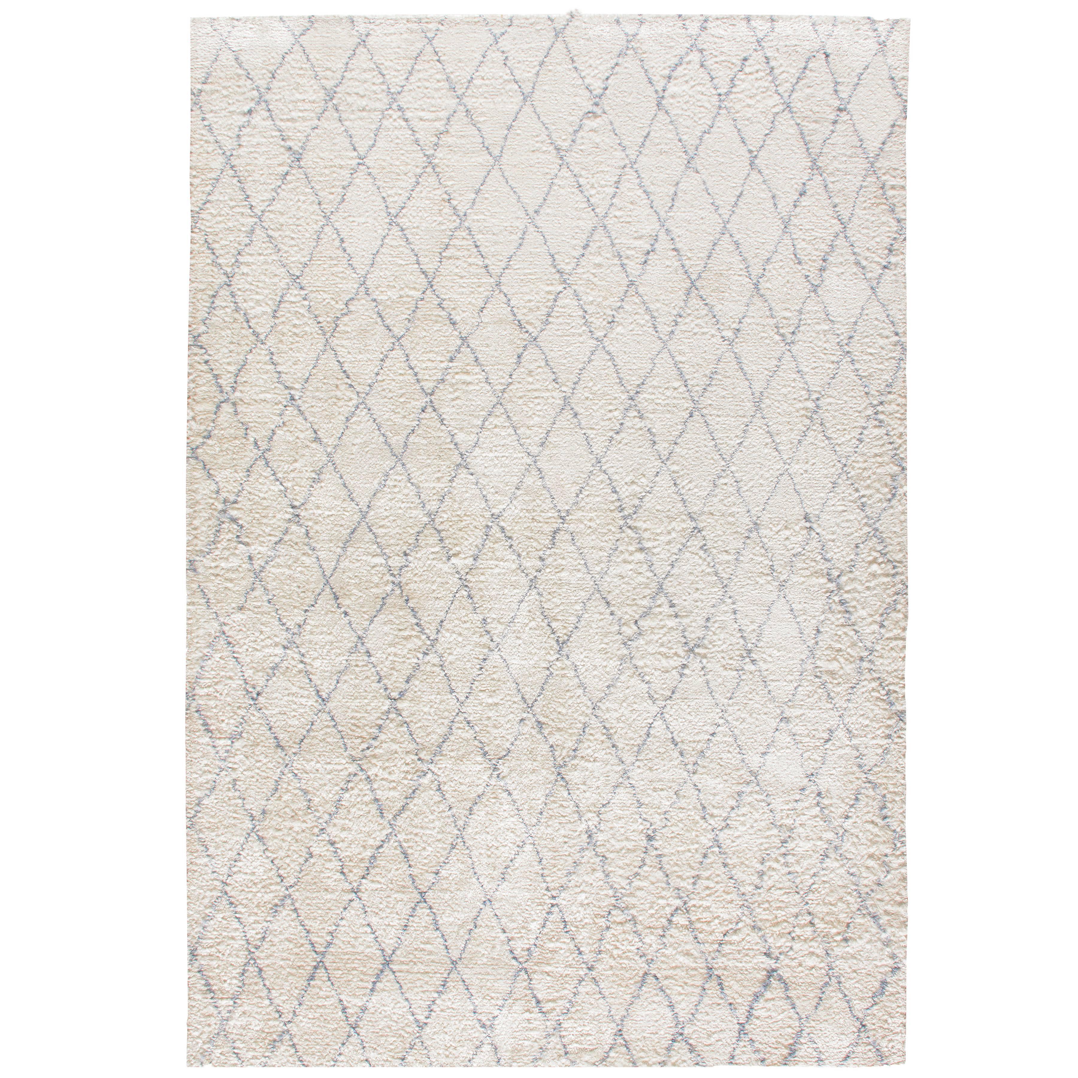 Hand-Knotted Moroccan Stark Rug For Sale at 1stDibs